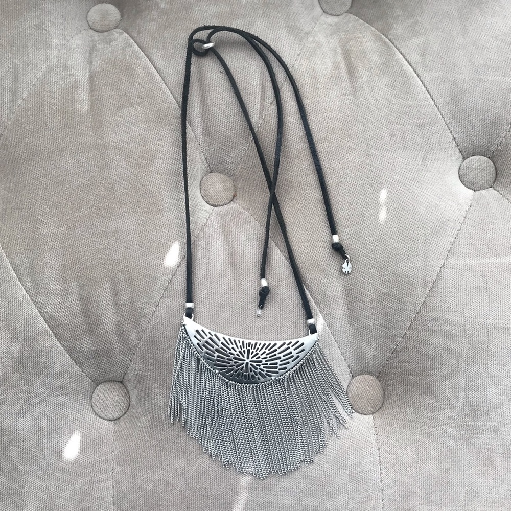 Lucky Brand Silver Adjustable Statement Necklace